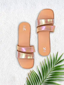 THE MADRAS TRUNK Women Printed Open Toe Flats