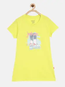 DIXCY SCOTT Slimz Girls Graphic Printed Longline T-shirt