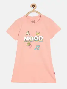 DIXCY SCOTT Slimz Girls Typography Printed T-shirt