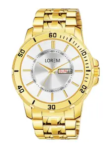 LOREM Men Dial & Stainless Steel Bracelet Style Straps Analogue Watch LR133-B