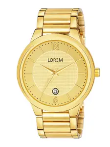 LOREM Men Dial & Stainless Steel Bracelet Style Straps Analogue Watch LR137-B
