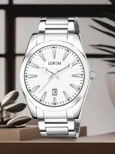 LOREM Men Dial & Stainless Steel Bracelet Style Straps Analogue Watch LR152-C