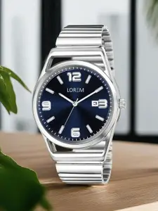 LOREM Men Dial & Stainless Steel Bracelet Style Straps Analogue Watch LR154-C