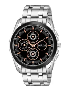 LOREM Men Dial & Stainless Steel Bracelet Style Straps Analogue Watch LR114-A