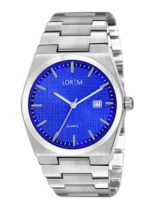 LOREM Men Dial & Stainless Steel Bracelet Style Straps Analogue Watch-LR159-B