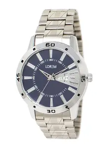 LOREM Men Dial & Stainless Steel Bracelet Style Straps Analogue Watch LR102-A