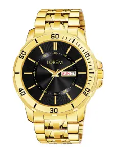 LOREM Men Dial & Stainless Steel Wrap Around Straps Analogue Watch LR132-B
