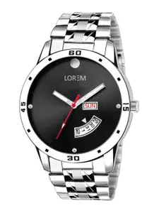 LOREM Men Dial & Stainless Steel Bracelet Style Straps Analogue Watch LR104-A