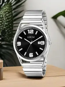 LOREM Men Dial & Stainless Steel Bracelet Style Straps Analogue Watch-LR153-C