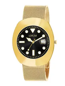 LOREM Men Dial & Stainless Steel Bracelet Style Straps Analogue Watch LR138-B