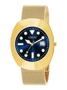 LOREM Men Dial & Stainless Steel Bracelet Style Straps Analogue Watch LR139-B