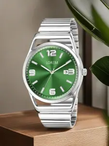 LOREM Men Dial & Stainless Steel Bracelet Style Straps Analogue Watch LR155-C