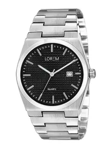 LOREM Men Dial & Stainless Steel Bracelet Style Straps Analogue Watch LR158-B