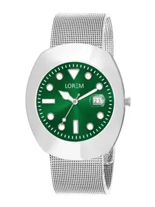LOREM Men Dial & Stainless Steel Bracelet Style Straps Analogue Watch LR143-A