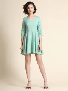 BAESD V-Neck Fit & Flare Dress