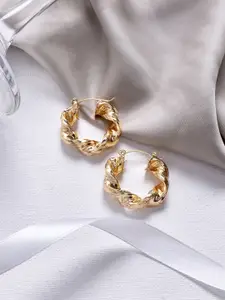 BEWITCHED Gold-Plated Circular Hoop Earrings