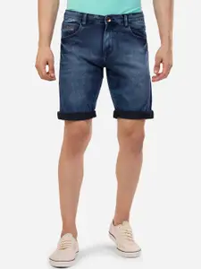 beevee Men Mid Rise Washed Denim Shorts