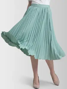 OTABU Pleated A-line Midi Skirts