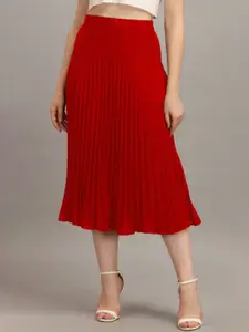 OTABU Accordion Pleated A-Line Midi Skirt