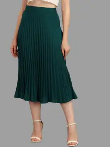 OTABU Women Flared A-Line Midi Skirt