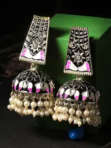 Adwitiya Collection Dome Shaped Jhumkas Earrings