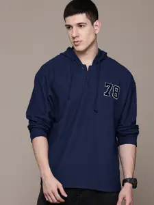 The Roadster Lifestyle Co. Applique Detail Hooded Sweatshirt