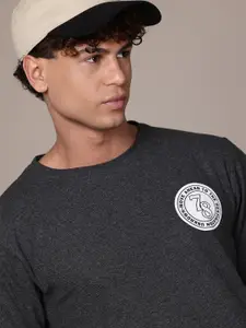 Roadster The Lifestyle Co. Round Neck Applique Detail Sweatshirt