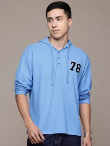 The Roadster Lifestyle Co. Applique Detail Hooded Sweatshirt