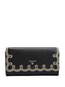 Da Milano Women Textured Leather Two Fold Wallet