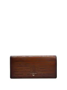 Da Milano Women Typography Printed Leather Two Fold Wallet