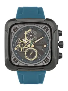 EXTRI Men Skeleton Dial & Stainless Steel Straps Analogue Watch X6057-I