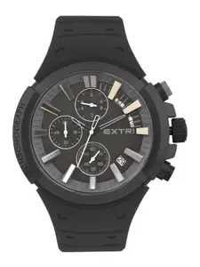 EXTRI Men Dial & Rubber Straps Analogue Watch X6058-D