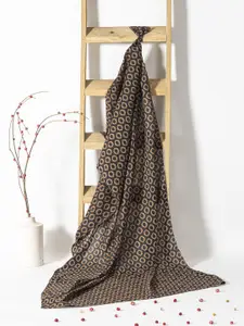 Contrast Living Printed Pure Cotton Scarf