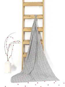 Contrast Living Women Geometric Printed Pure Cotton Scarf