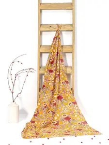 Contrast Living Women Floral Printed Pure Cotton Scarf