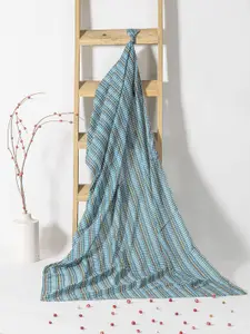 Contrast Living Women Checked Pure Cotton Scarf