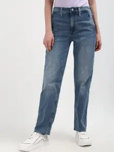 Calvin Klein Women Mid-Rise Cotton Slim Fit Slash Knee Jeans