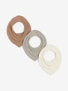 H&M Boys 3-Pack Ribbed Triangular Scarves