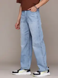 The Roadster Lifestyle Co. Men Wide Leg Pure Cotton Jeans