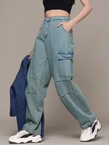 Roadster Women Mid-Rise Relaxed Loose Fit Non-Stretchable Cargo Style Jeans