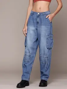 The Roadster Lifestyle Co. Women High-Rise Cargo-Style Jeans