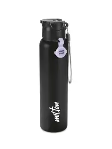 Milton Black Sipstar 1000 Stainless Steel Water Bottle with Straw Lid Leak Proof Sipper 875 ml