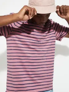 max URB_N Men Regular Fit Striped T-shirt