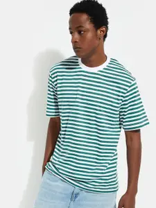 max URB_N Men Regular Fit Striped T-shirt