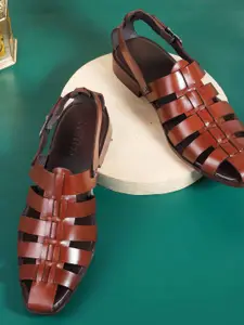 Metro Men Leather Shoe-Style Sandals