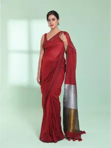 Charukriti Zari Pure Cotton Handloom Saree