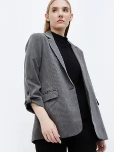 CODE by Lifestyle Striped Single-Breasted Blazer