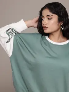 The Roadster Lifestyle Co. Plus Size Colourblocked Sweatshirt