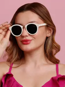 SUNNIES Women Round Sunglasses with Polarised Lens