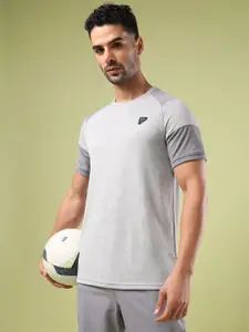 Technosport Men Solid Round Neck Slim Fit UPF50 Sports T-shirt